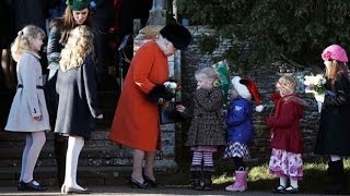 Royal family celebrate Christmas in Sandringham [upl. by Mano]