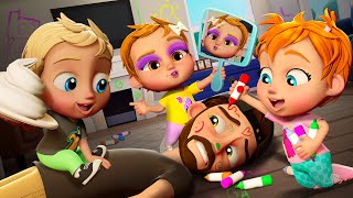 CRAZY BABiES CARTOONS Adley Niko amp Navey eat Baby Puffs and troll Dad into some Crazy Baby Fun [upl. by Kwei]