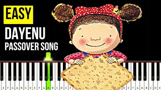 Dayenu Passover Song Easy Piano Tutorial For Beginners  Learn To Play Piano and Keyboard [upl. by Tace]