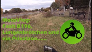 MotoVlog Fazit B196 ein paar Lungenbrötchen und ein Privatzoo [upl. by Aven457]