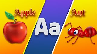 Phonics Song with TWO Words  A For Apple  ABC Alphabet Songs with Sounds for Children [upl. by Ranson]