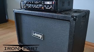 Laney Iron Heart IRT Studio  IRT 212 Demo Ibanez 7 String [upl. by Nylad930]