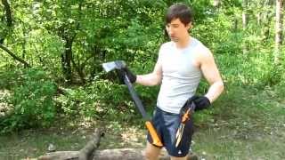 Топорколун Fiskars X25 [upl. by Datha]