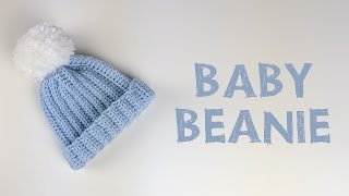 Very Easy Crochet Baby Beanie Tutorial  Croby Patterns [upl. by Gibby]