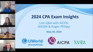 2024 CPA Exam Insights Live QampA with AICPA NASBA amp Roger Philipp [upl. by Aneehsal]