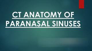 Paranasal sinuses CT anatomy  SIMPLIFIED [upl. by Anaujait]