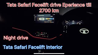 Tata Safari facelift or Tata harrier facelift driving experience  Night drive  mileage test [upl. by Ardnaed651]