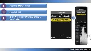 Panasonic  Telephones  KXPRW120 KXPRW130  How to Connect to a WiFi Network using WPS [upl. by Ennoid]