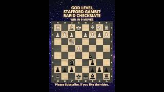 God Level  Stafford Gambit  Rapid Checkmate  Chess Openings  Chess Tricks chess [upl. by Ragen]