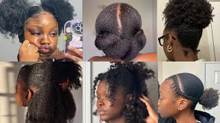 2024💖✨Easy and Elegant Natural 4C hairstyles 4cnaturalhair naturalhair [upl. by Ainwat547]