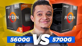 MELHORES PROCESSADORES COM VÍDEO INTEGRADO Testamos os novos AMD Ryzen 5 5600G e Ryzen 7 5700G [upl. by Silvie]