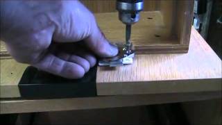 install simple C D or drawer lock on wood drawer filing cabinet [upl. by Patman]