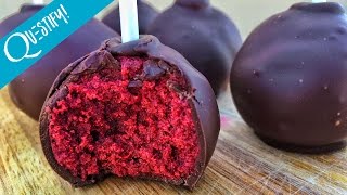 Red Velvet PROTEIN Cake Pops  Questify [upl. by Gaspar930]