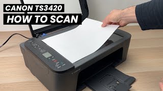 Canon Pixma TS3420 Printer How to Use the Scanner  3 ways [upl. by Tarazi]