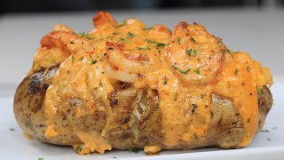 LOADED CREAMY SHRIMP BAKED POTATO [upl. by Ycniuq]