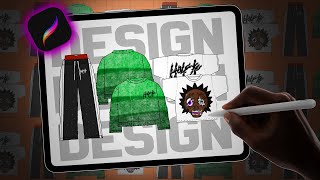 DESIGN a CLOTHING BRAND With PROCREATE [upl. by Lairea]