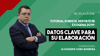 Tutorial sobre el reporte de exógena 2019 datos clave para su elaboración [upl. by Kiel]