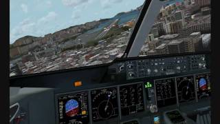 FSX FedEx PMDG MD11 landing at Kai Tak [upl. by Tdnerb]