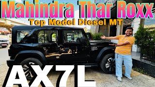 All New Mahindra Thar Roxx Top Model Diesel MT Price Features Mileage and Detailed Review [upl. by Asoramla]