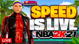 IShowSpeed Vs POWER DF 400 POT WAGER RIGHT NOW  NBA 2K21 LIVE STREAM [upl. by Htez540]