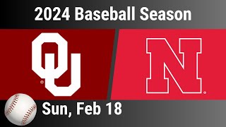 20240218  Baseball Oklahoma vs Nebraska [upl. by Kironde925]