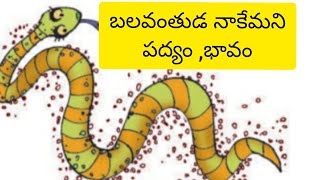 Balavamtuda nakemani బలవంతుడ నాకేమనిpoemsumathi satakam4th class teluguPVVSongs [upl. by Diandra427]