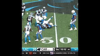 JK Dobbins rushes for a 15yard Gain vs Carolina Panthers [upl. by Ellemaj]