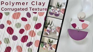 DIY Polymer Clay Corrugated Texture  Easy Polymer Clay Earrings Tutorial [upl. by Harry243]