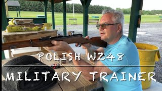 Polish WZ48 22lr military trainer single shot bolt action rifle at the range [upl. by Nivlak]