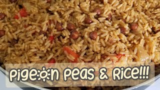 Pigeon Peas amp Rice Recipe How to make Pigeon Peas and Rice New Video Delicious♥️♥️♥️ [upl. by Ireland]