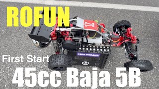 Rovan Baja 5B 45cc Break in First Heat Cycle Before A Storm nitrogang rccar rchobby fun [upl. by Jerad]