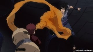 Sasuke vs Gaara Kazekage  Full Fight English Dub [upl. by Eicirtap457]