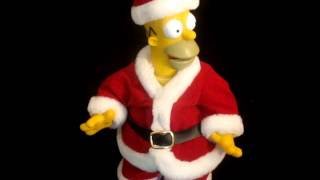 HOMER SIMPSON CHRISTMAS HOLIDAY SANTA ANIMATED TALKING DANCING TOY THE SIMPSONS [upl. by Ameluz]