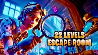 22 Level IQ Escape Room All Levels Fortnite [upl. by Alicirp]