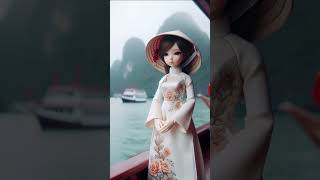 Let’s go to Vietnam wearing Ao Dai balljointed doll clothes  아오자이 입고 베트남 가자 구체관절인형 옷 [upl. by Nilekcaj]