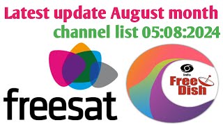 DD free dish 935East Freesat 95 East Latest update 05082024 [upl. by Alia]