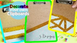 3 DIY Clipboard Designs [upl. by Eitak]