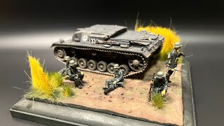 GERMAN TANK DIORAMA Tamiya 148 Scale [upl. by Esikram]