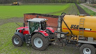 Slurry injection  Vreba Melkvee  Challenger TerraGator TG845  Massey Ferguson 8S265 amp 7724 [upl. by Obel]