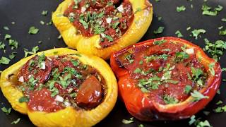 Roasted Peppers with Anchovies Lockdown Cooking [upl. by Erialb801]