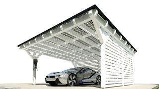 Solarcarport bauen [upl. by Atsahc80]