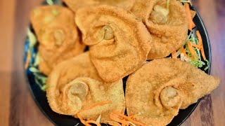 অনথন বানানোর পারফেক্ট রেসিপি। Bangladeshi Chinese restaurant style Fried Wonton Recipe ll [upl. by Swain]