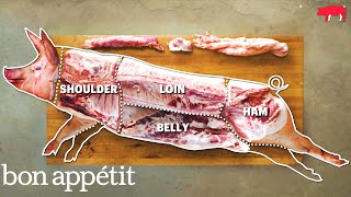 How to Butcher an Entire Pig Every Cut of Pork Explained  Handcrafted  Bon Appetit [upl. by Faruq]