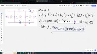 Circuito 1 con el MÉTODO de MALLAS  Circuitos Eléctricos y Electrónicos [upl. by Nairoc]