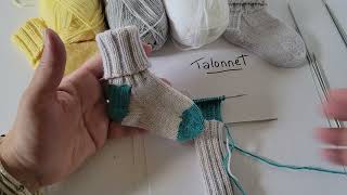 Vidéo 3  Bas de bébé tricot talon de couleur contraste par Artisanatdunordcom [upl. by Petracca]