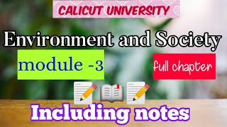 module 3 environment and society full chapterincluding notes [upl. by Dupaix386]