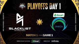 MPL PH S11  PLAYOFFS DAY 1  BLCK vs OMG  GAME 1 [upl. by Erida]