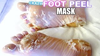 I TESTED A CRAZY FOOT PEEL MASK [upl. by Adahs877]