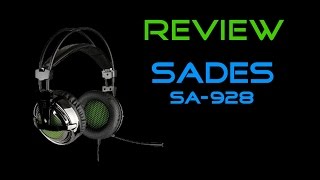 Review Sades SA 928 Gaming Headset Review SA928 Headset Sades Deutsch [upl. by Yekcor]