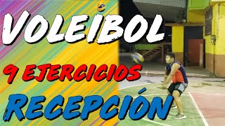 9 EJERCICIOS DE RECEPCIÓN EN VOLEIBOL2 [upl. by Ekoorb530]